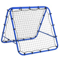 HOMCOM Double Sided Football Rebounder Net, Football Rebound Goal with Five Adjustable Angles, Blue - SGP Garden Ltd