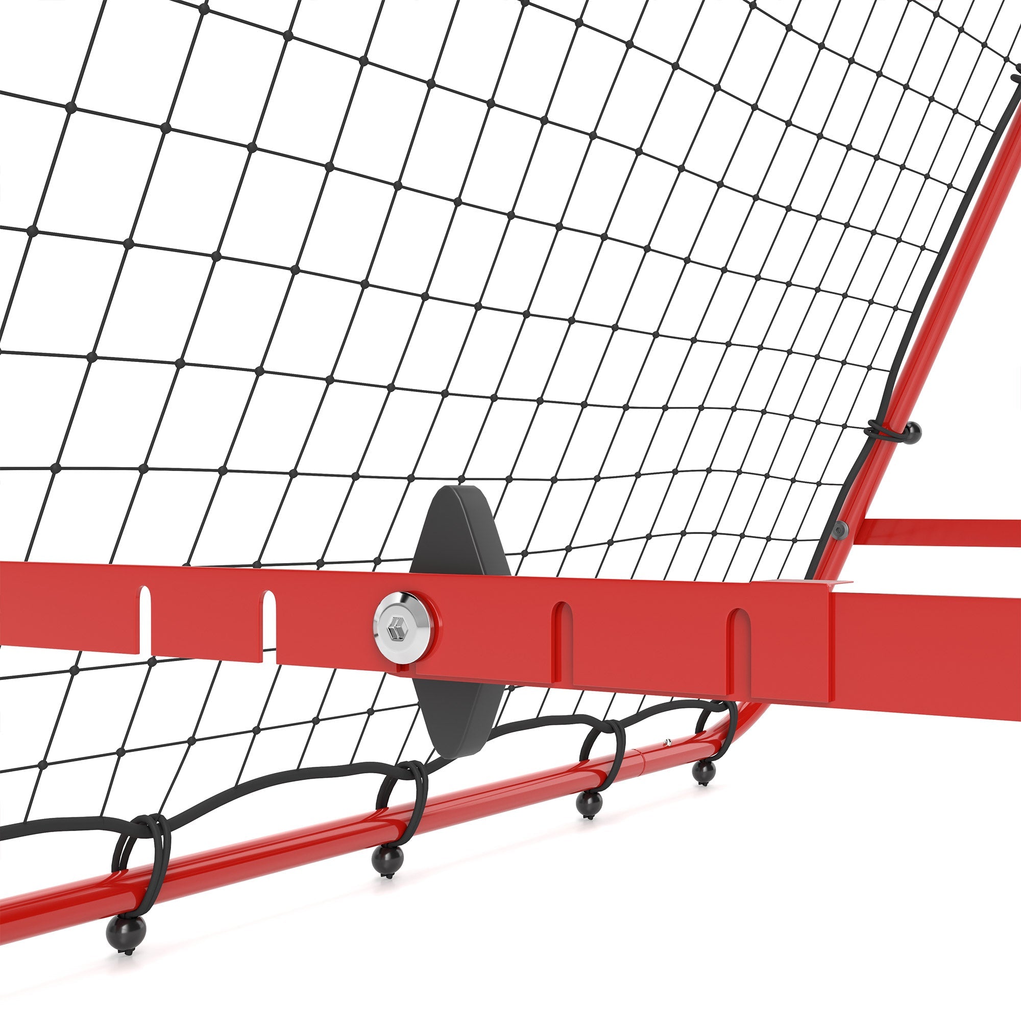 HOMCOM Double Sided Football Rebounder Net, Football Rebound Goal with Five Adjustable Angles, Red - SGP Garden Ltd
