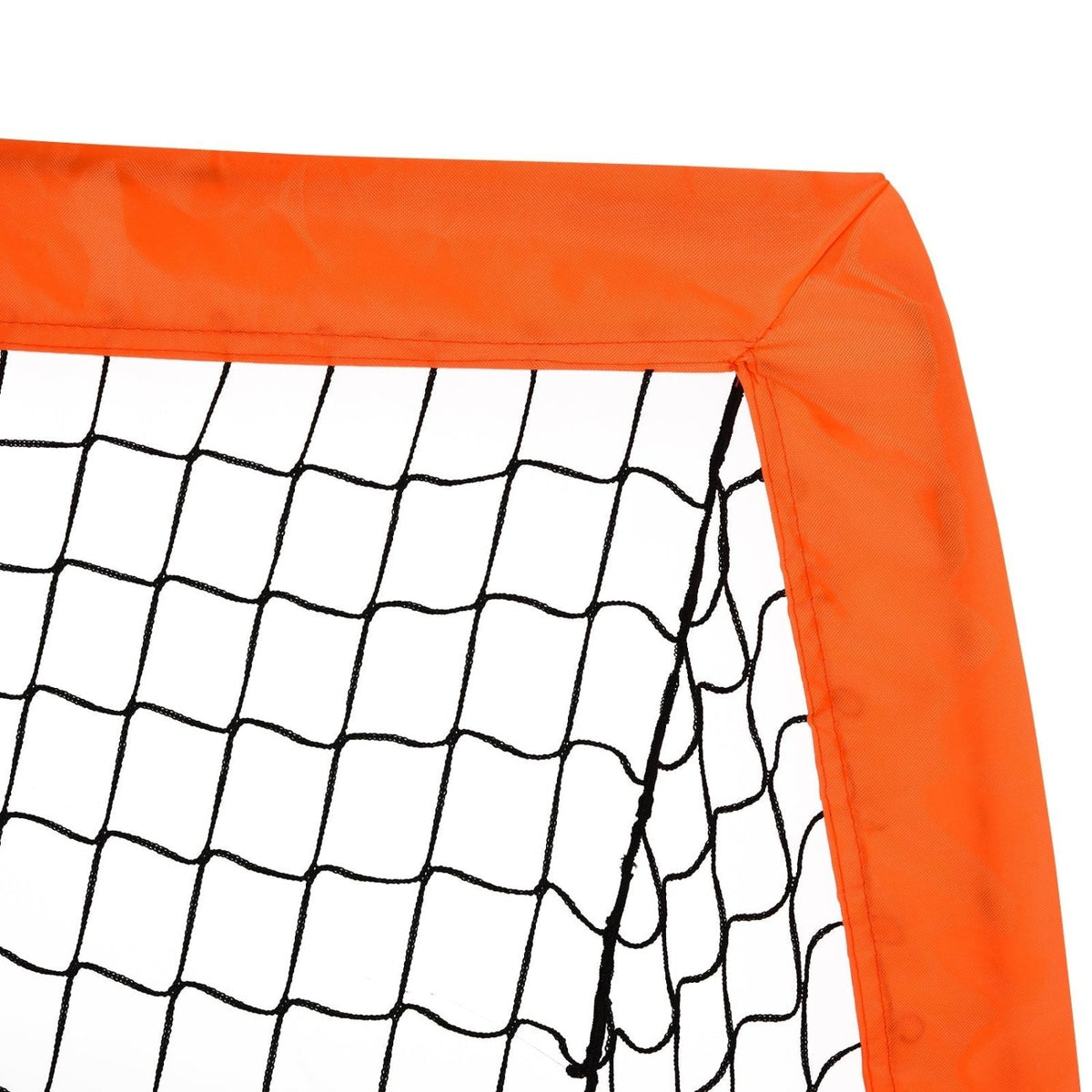HOMCOM Set of 2 Football Goal Net 6 x 3 ft Foldable Outdoor Sport Training Teens Adults Football with Carrying Bag Orange - SGP Garden Ltd