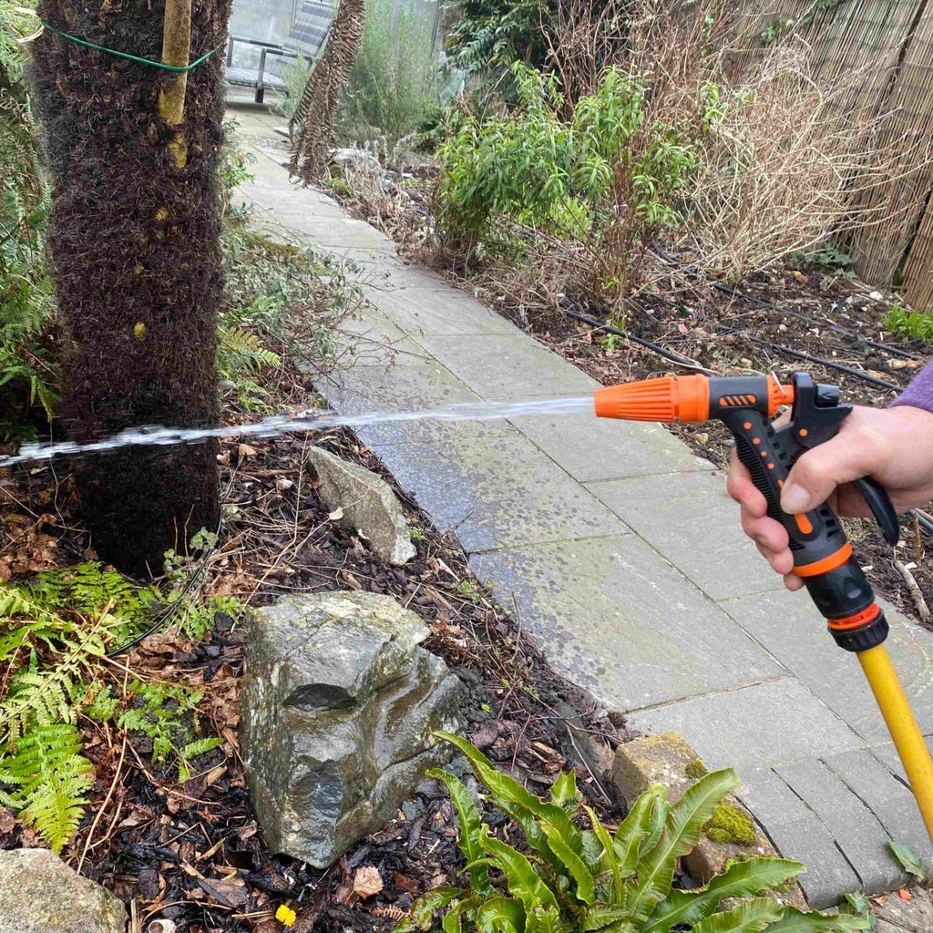 Hose Gun Water Sprayer Adjustable Black Orange Garden Hose Pipe Garden Watering - SGP Garden Ltd