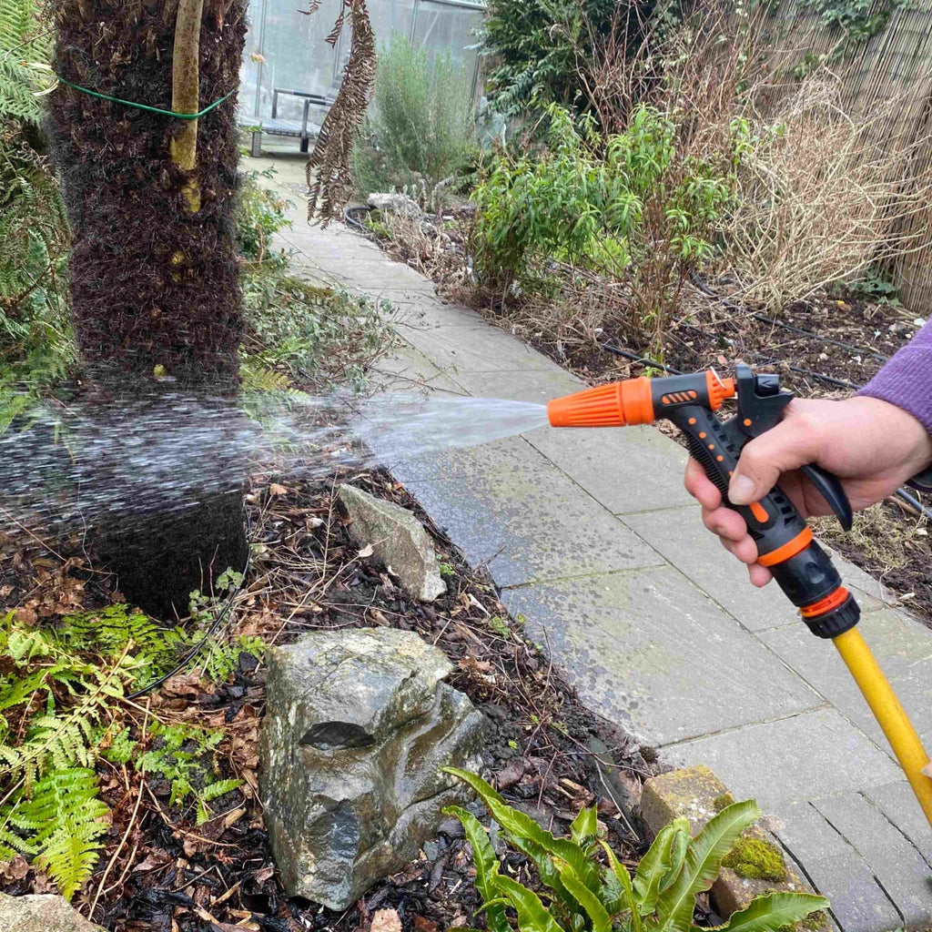 Hose Gun Water Sprayer Adjustable Black Orange Garden Hose Pipe Garden Watering - SGP Garden Ltd