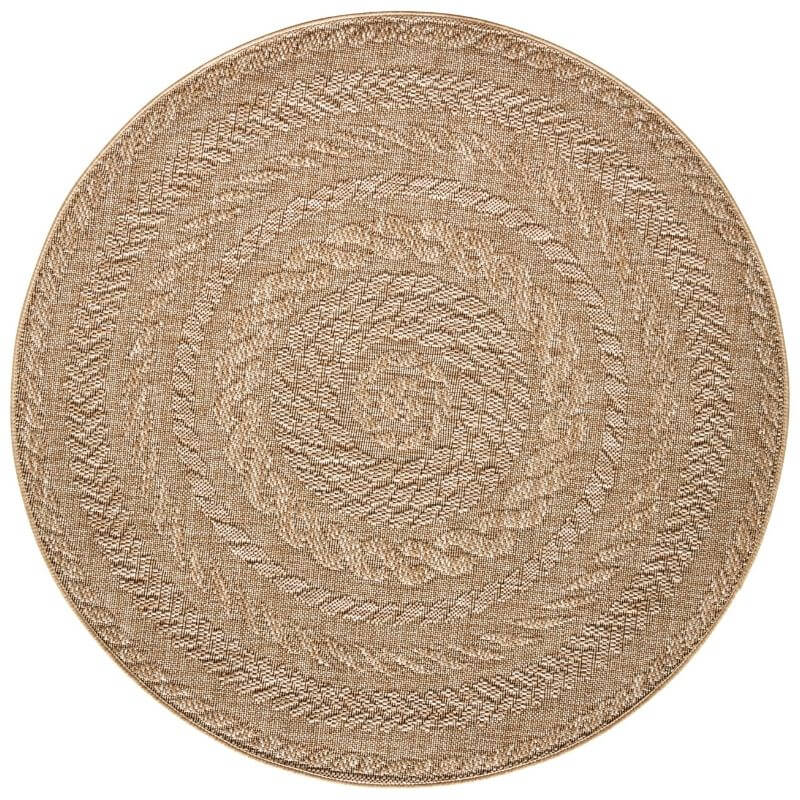 Indoor Outdoor Almendro Round Rug – Chevron Design - SGP Garden Ltd