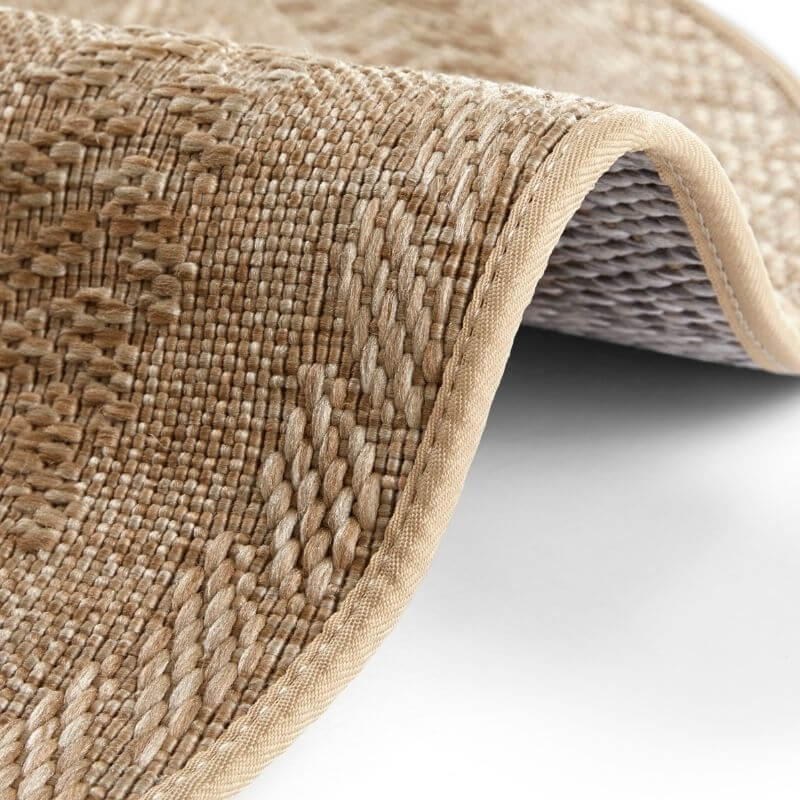 Indoor Outdoor Almendro Round Rug – Chevron Design - SGP Garden Ltd