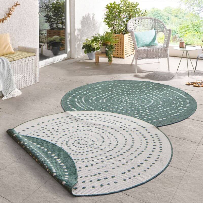 Indoor Outdoor Bali Reversible Round Rug - SGP Garden Ltd
