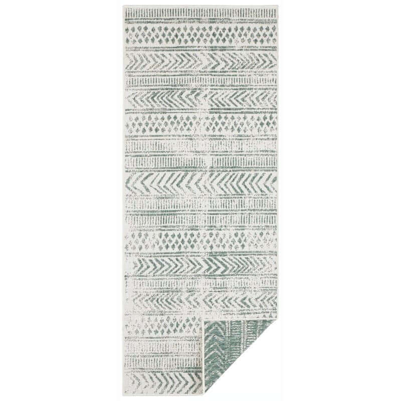 Indoor-Outdoor Reversible Geometric Green Rug - SGP Garden Ltd