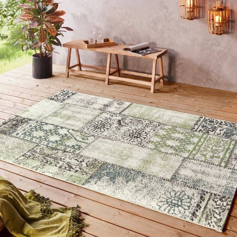Indoor Outdoor Symi Rug – Patchwork - SGP Garden Ltd