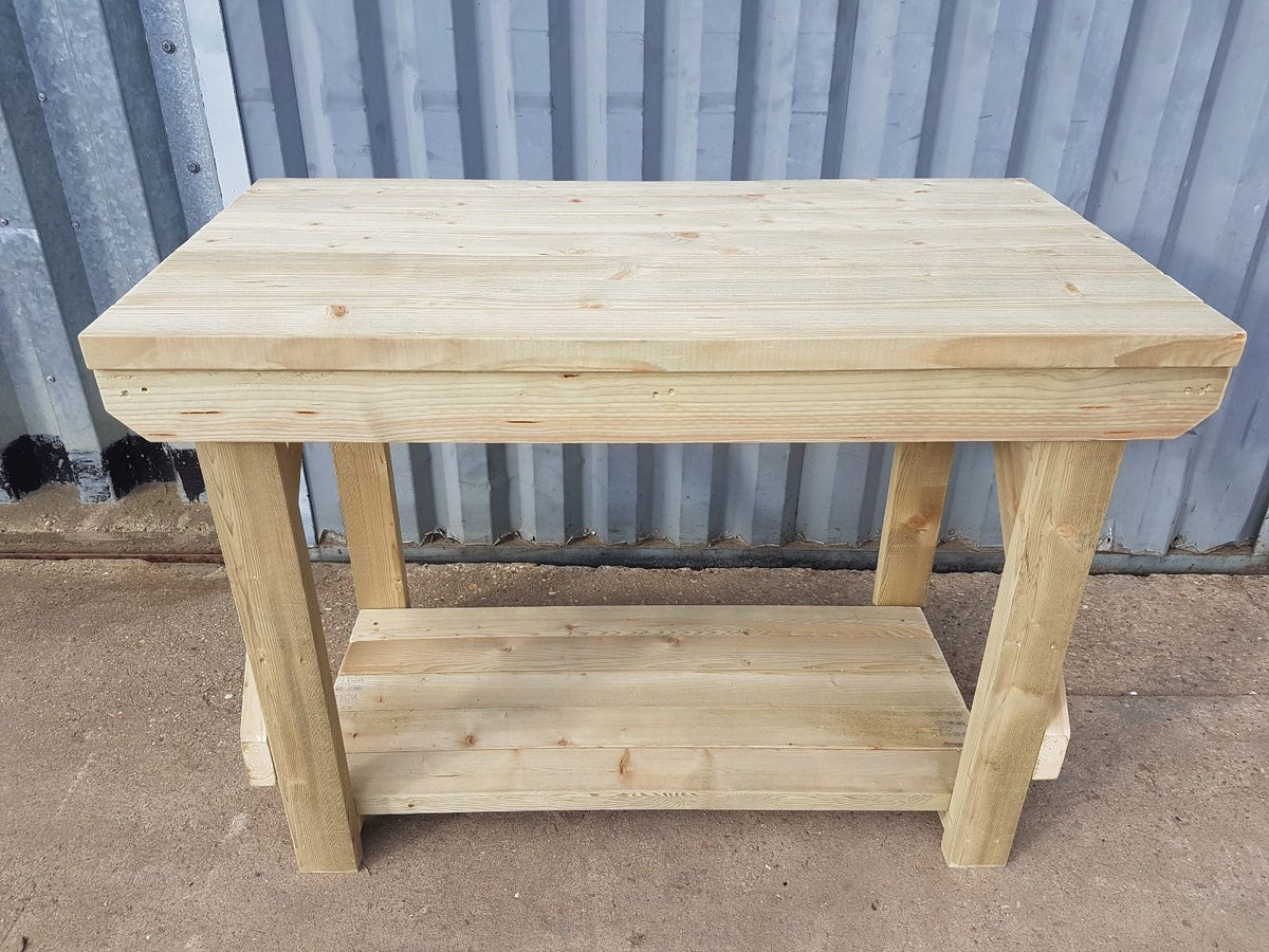 Indoor/outdoor workbench, pressure treated bench - SGP Garden Ltd