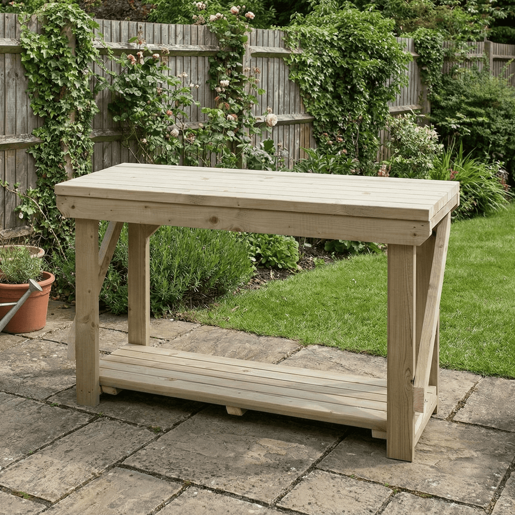 Indoor/outdoor workbench, pressure treated bench - SGP Garden Ltd