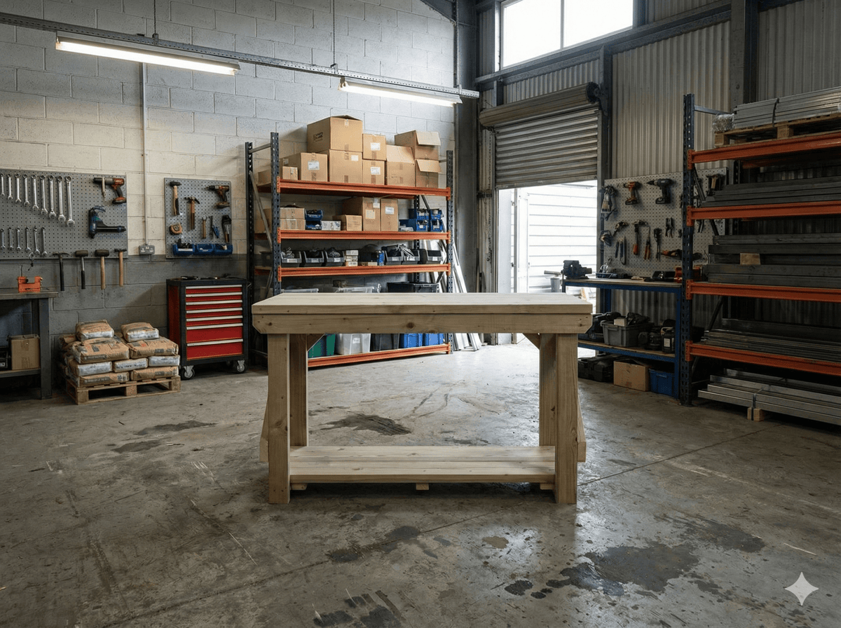 Indoor/outdoor workbench, pressure treated bench - SGP Garden Ltd