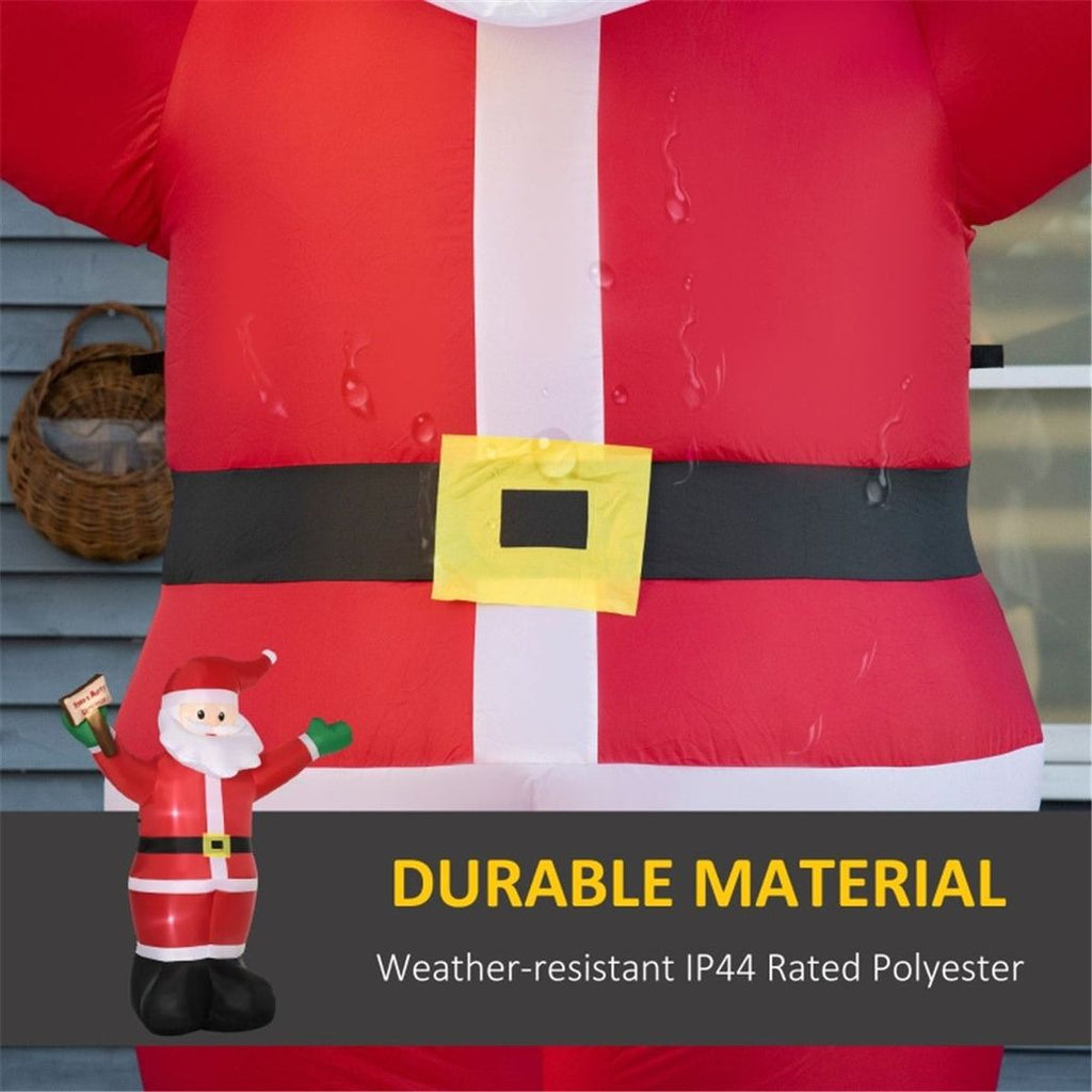 Inflatable Christmas Santa Claus Holds A Light Sign of Blessings 170W x 112D x 250H cm - SGP Garden Ltd