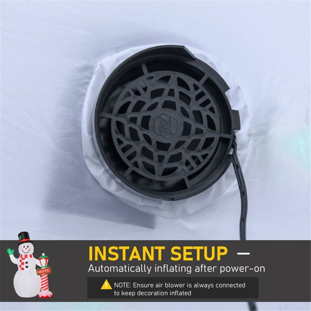 Inflatable Christmas Snowman with Street Lamp White 164W x 103D x 240Hcm - SGP Garden Ltd