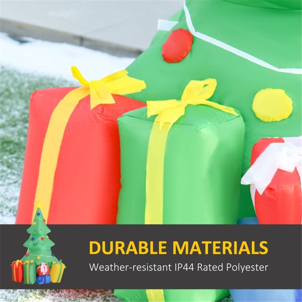 Inflatable Christmas tree 1.5m tall with Ornaments and Presents 75L x 65W x 150H cm - SGP Garden Ltd