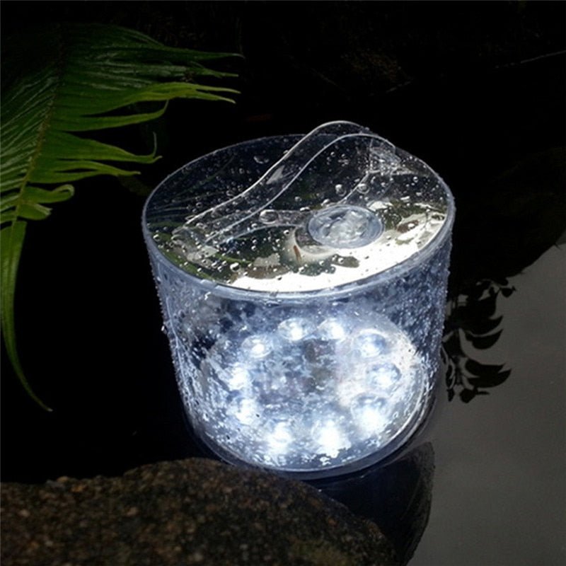 Inflatable Solar Light LED Solar Powered Foldable Light Outdoor Garden Yard Emergency Solar Road Lamp - SGP Garden Ltd