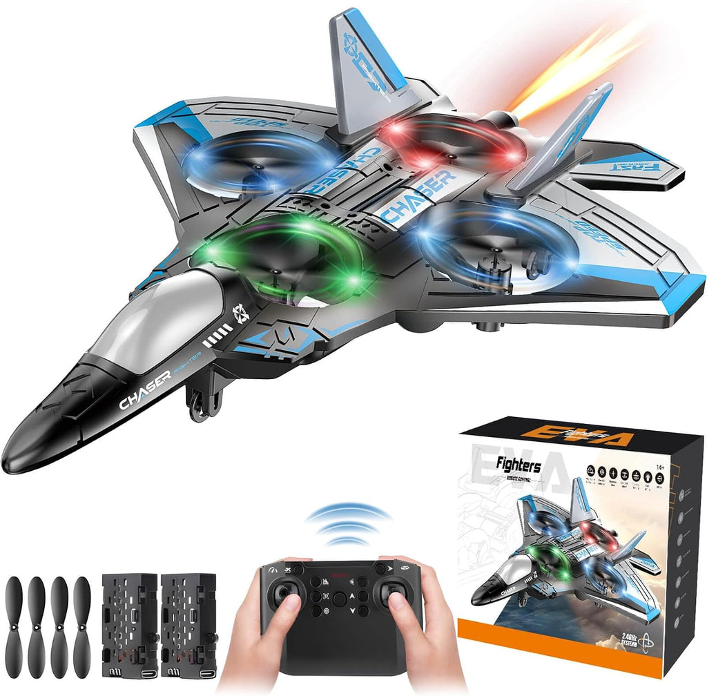 Jet Fighter Stunt RC Plane – Foam RC Drone with LED Lights - SGP Garden Ltd