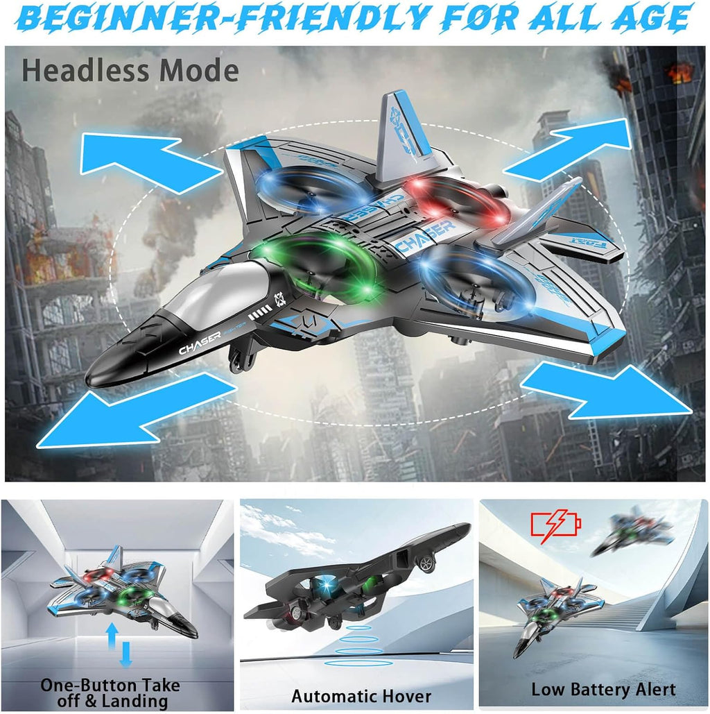 Jet Fighter Stunt RC Plane – Foam RC Drone with LED Lights - SGP Garden Ltd