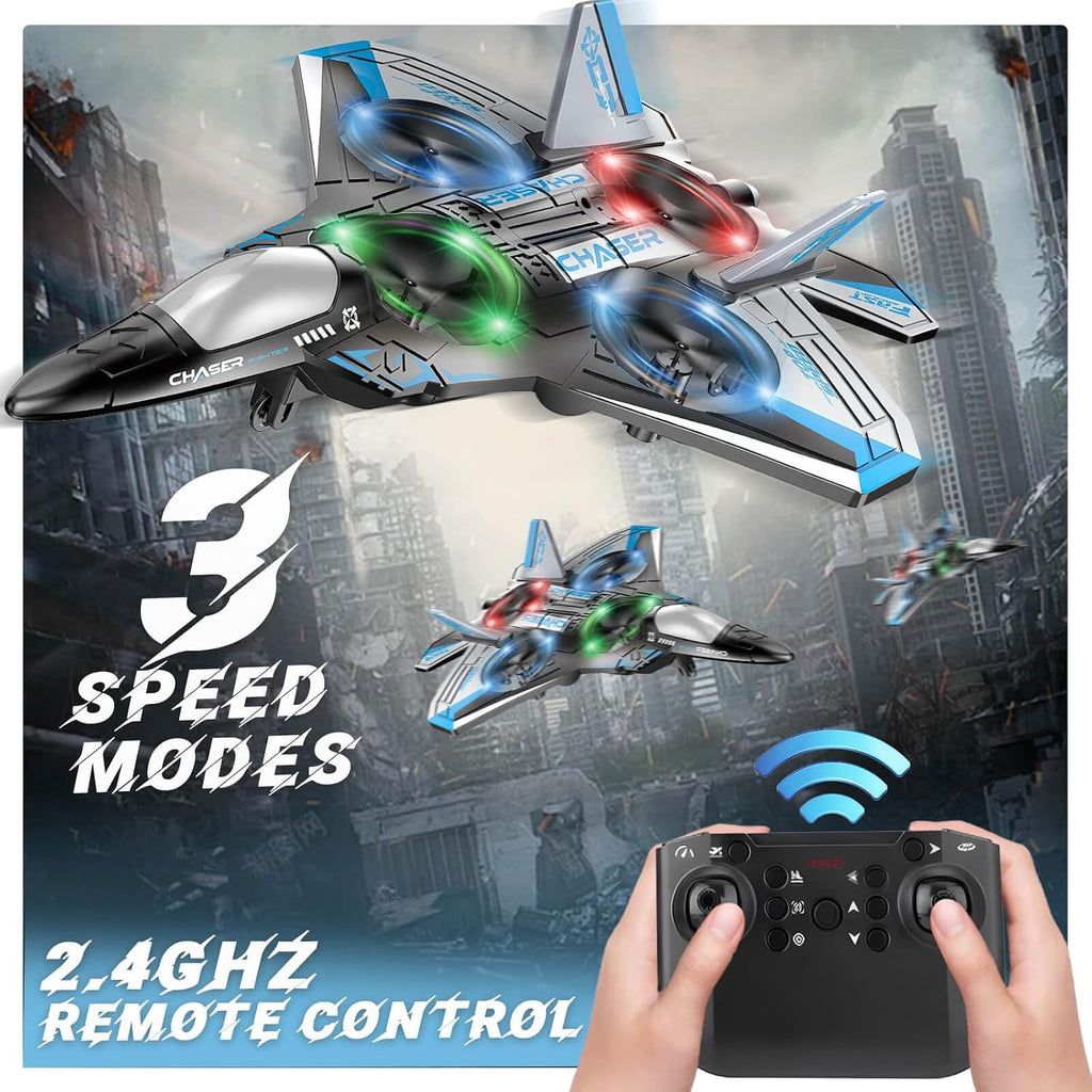 Jet Fighter Stunt RC Plane – Foam RC Drone with LED Lights - SGP Garden Ltd