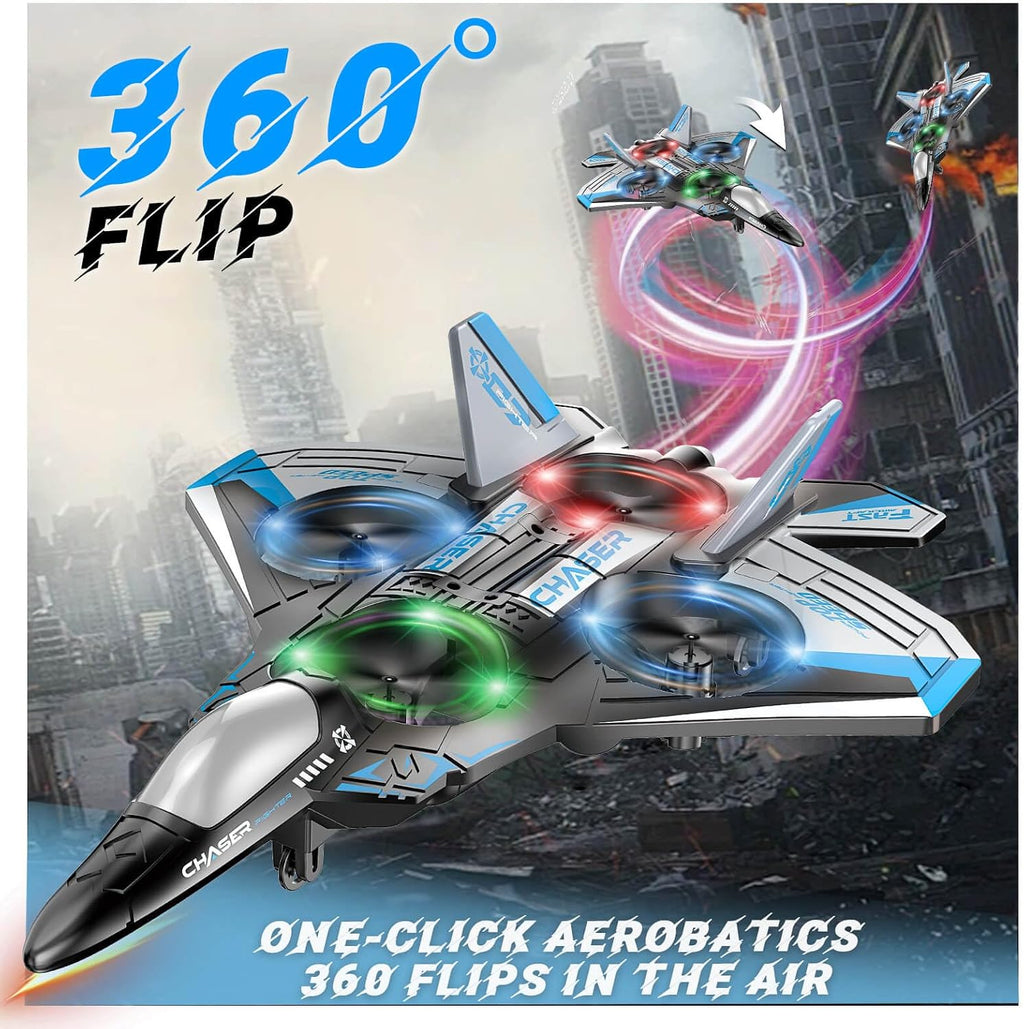 Jet Fighter Stunt RC Plane – Foam RC Drone with LED Lights - SGP Garden Ltd