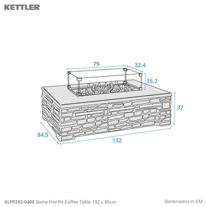 Kalos Universal Fire Pit (aluminium) – Coffee Table 105cm - SGP Garden Ltd
