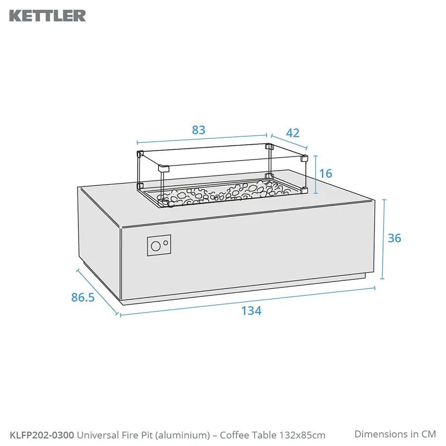 Kalos Universal Fire Pit (aluminium) – Coffee Table 105cm - SGP Garden Ltd