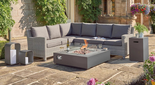 Kalos Universal Fire Pit (aluminium) – Coffee Table 132x85cm - SGP Garden Ltd