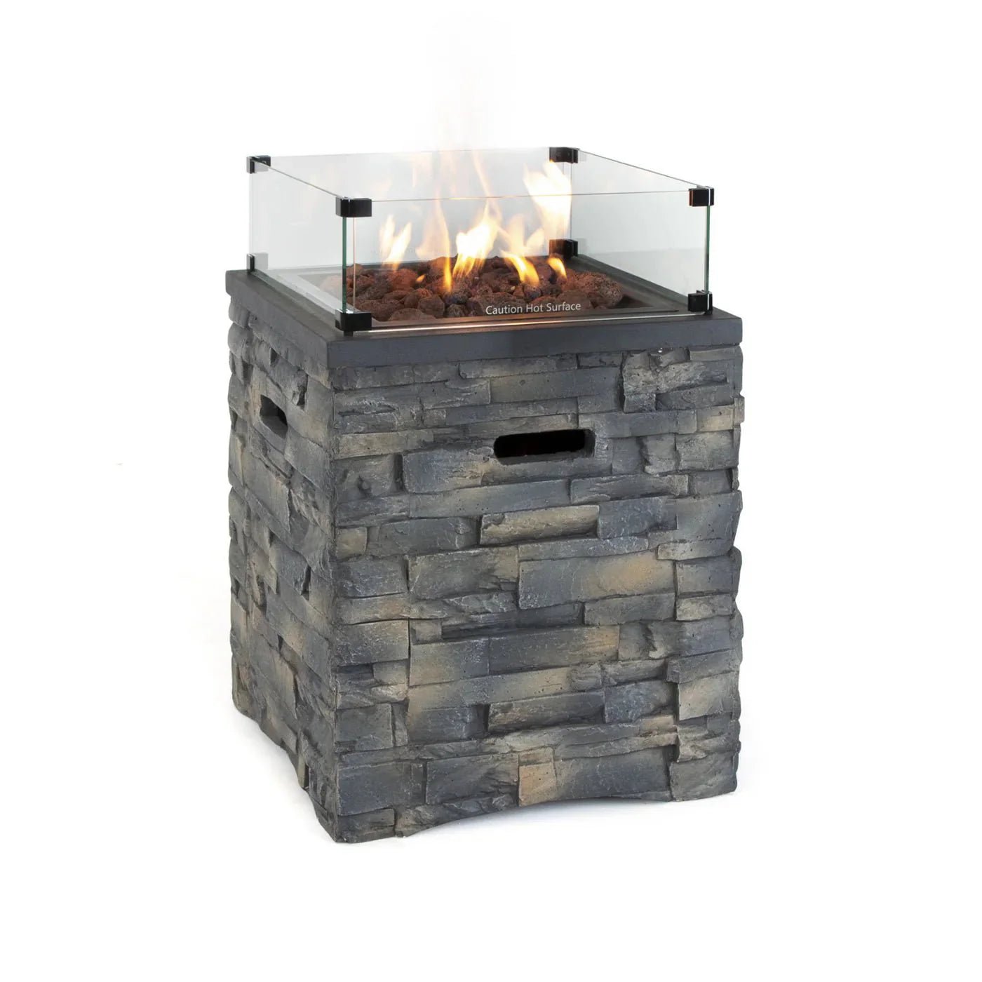 Kettler Stone Fire Pit – Square (52cm). - SGP Garden Ltd