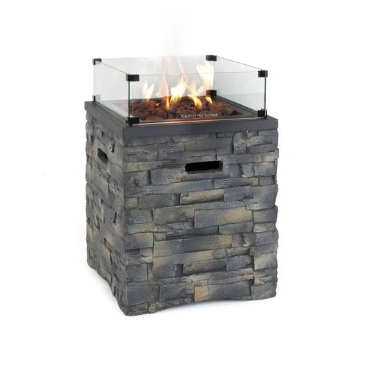 Kettler Stone Fire Pit – Square (52cm). - SGP Garden Ltd