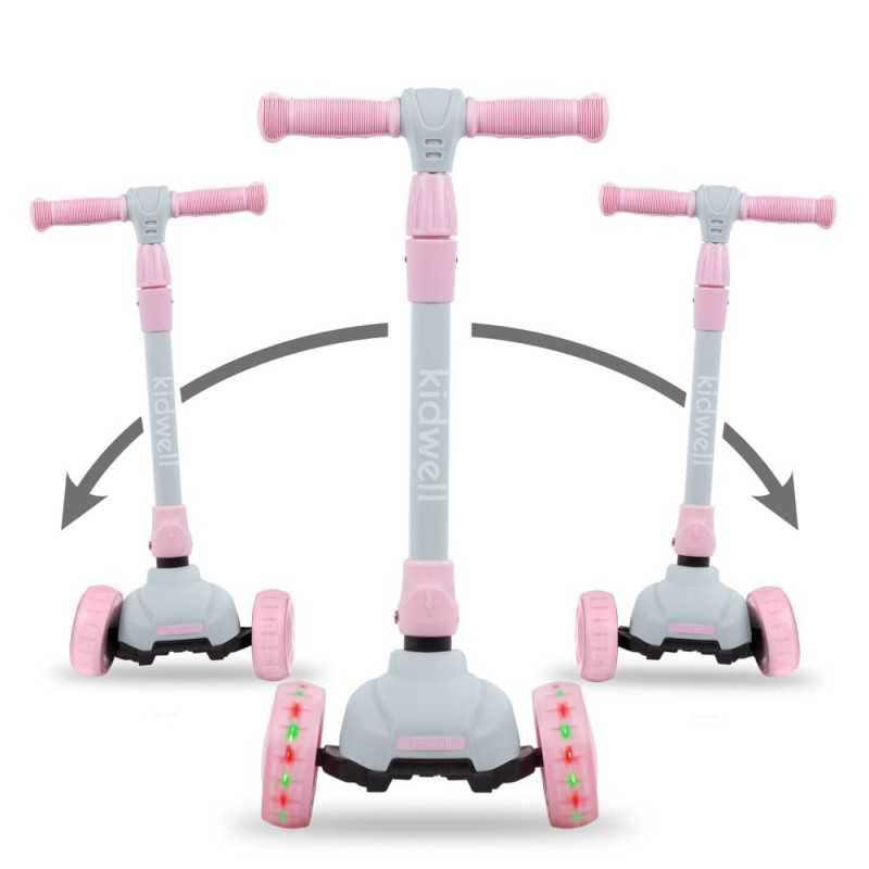 Kidwell JAX Folding 3-Wheel Scooter with LED Light-Up Wheels – Kids Ages 3+ (2 Colours) - SGP Garden Ltd
