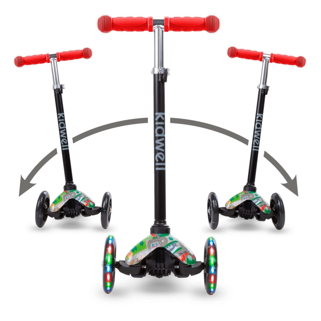 Kidwell UNO Blue & City 3-Wheel Balance Scooter with LED Light-Up Wheels – Kids Ages 3+ - SGP Garden Ltd