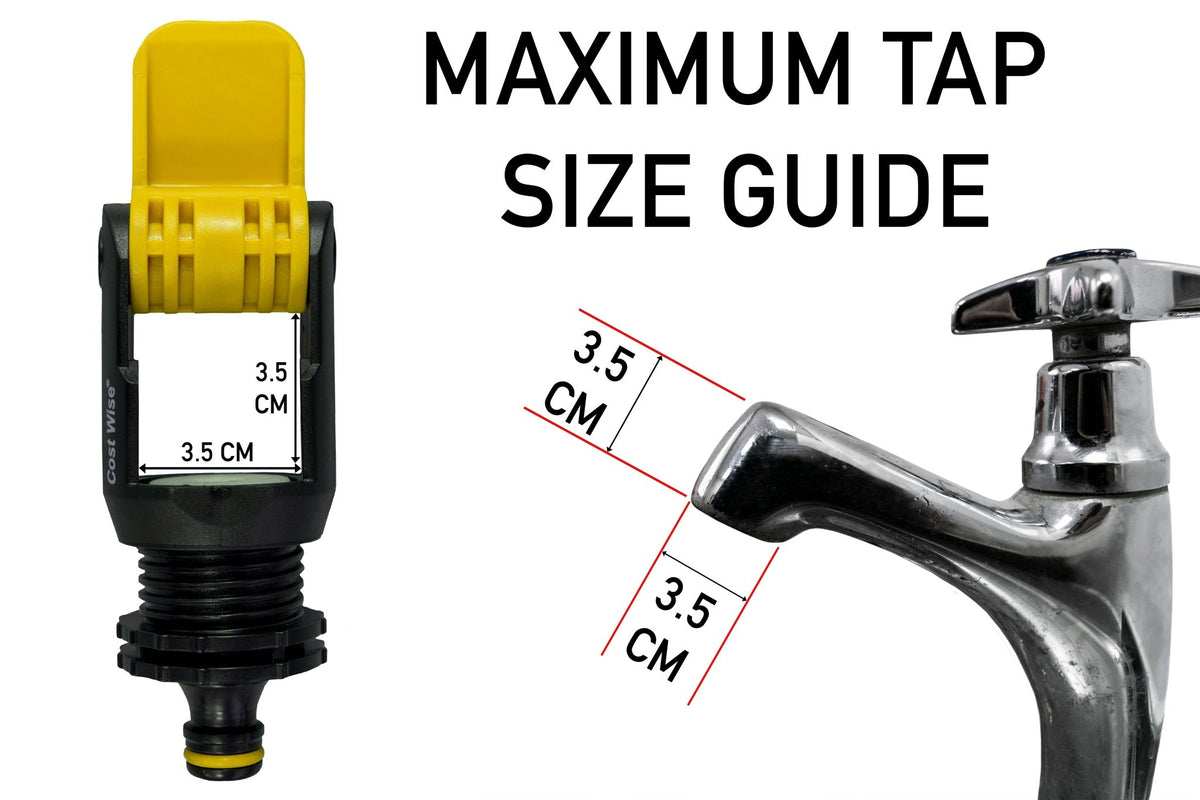 Kitchen Tap Adaptor "Non Branded" Yellow Outdoor Watering Kit Hose Connector Set - SGP Garden Ltd