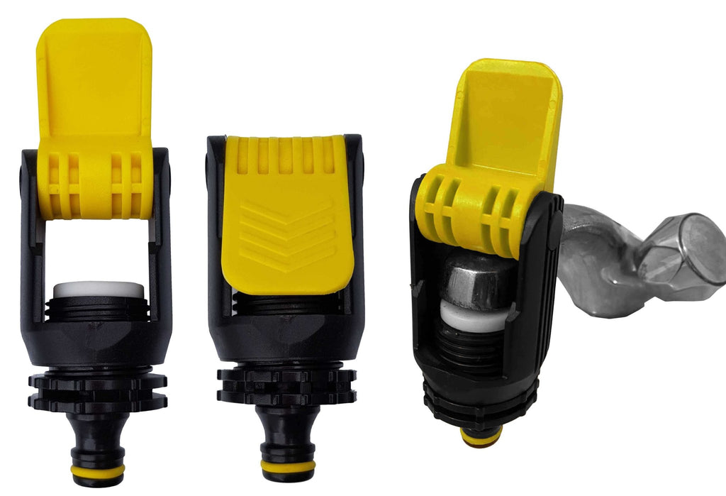 Kitchen Tap Adaptor "Non Branded" Yellow Outdoor Watering Kit Hose Connector Set - SGP Garden Ltd
