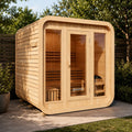 KOVE Cube Sauna 3–4 Person Outdoor Sauna – Premium Spruce Wood, 6kW Harvia Heater, Modern Cube Design - SGP Garden Ltd