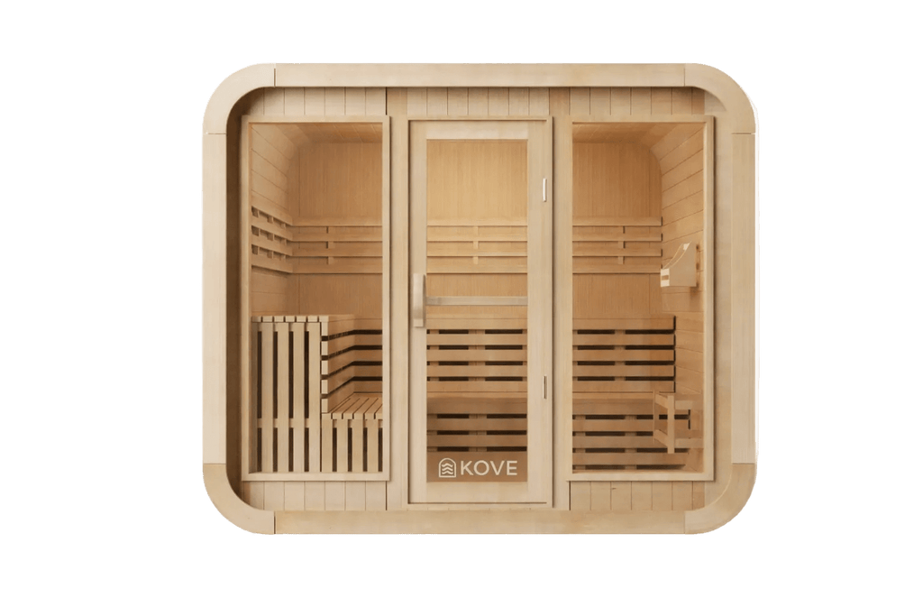 KOVE Cube Sauna 5–6 Person Outdoor Sauna – Premium Spruce Wood, 8kW Harvia Heater, Modern Cube Design - SGP Garden Ltd