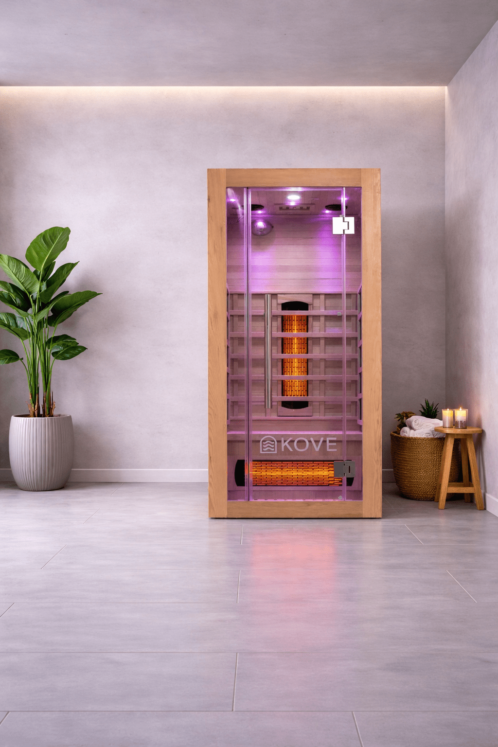 KOVE Full Spectrum Infrared Sauna – 1 Person - SGP Garden Ltd