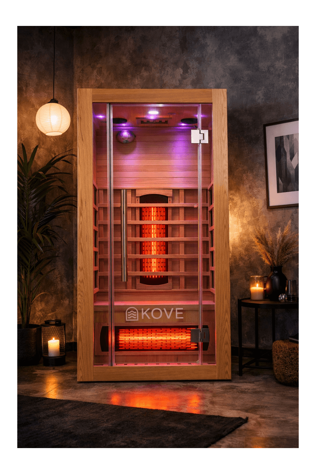 KOVE Full Spectrum Infrared Sauna – 1 Person - SGP Garden Ltd
