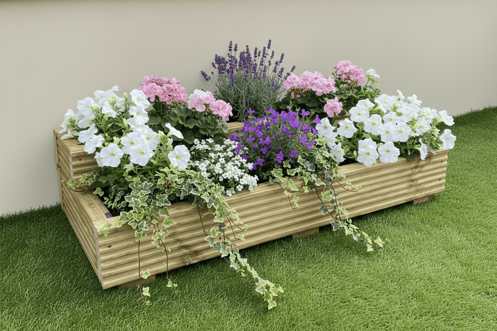 L-Shaped 2 Tier Decking planter - SGP Garden Ltd