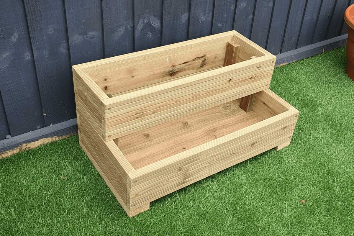 L-Shaped 2 Tier Decking planter - SGP Garden Ltd