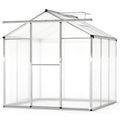 Large Walk‑In Polycarbonate Greenhouse (185 × 185 cm / 244 × 185 cm) - SGP Garden Ltd
