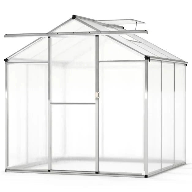 Large Walk‑In Polycarbonate Greenhouse (185 × 185 cm / 244 × 185 cm) - SGP Garden Ltd