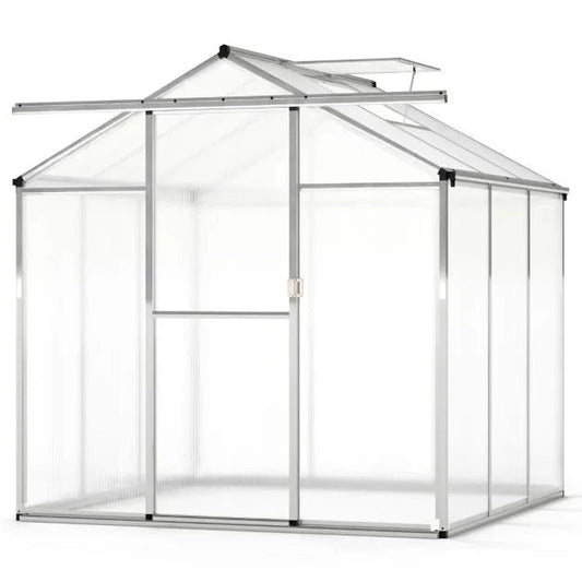 Large Walk‑In Polycarbonate Greenhouse (185 × 185 cm / 244 × 185 cm) - SGP Garden Ltd