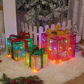 Lighted Up Outdoor Christmas Decorations Luminous Christmas Gift Box With Bow For Holiday Christmas Tree Home Yard Decor - SGP Garden Ltd