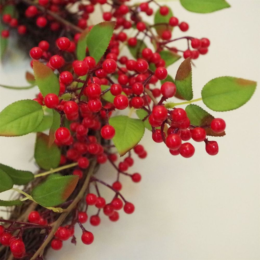 Luxury 24" Natural Look Red Berry Christmas Floristry Wreath - SGP Garden Ltd