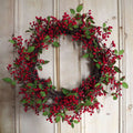 Luxury 24" Natural Look Red Berry Christmas Floristry Wreath - SGP Garden Ltd