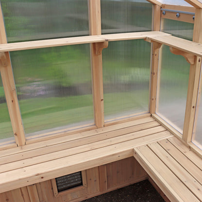 Meridian Wooden Greenhouse 6.7ft x 7.8ft (2m x 2.4m) - SGP Garden Ltd