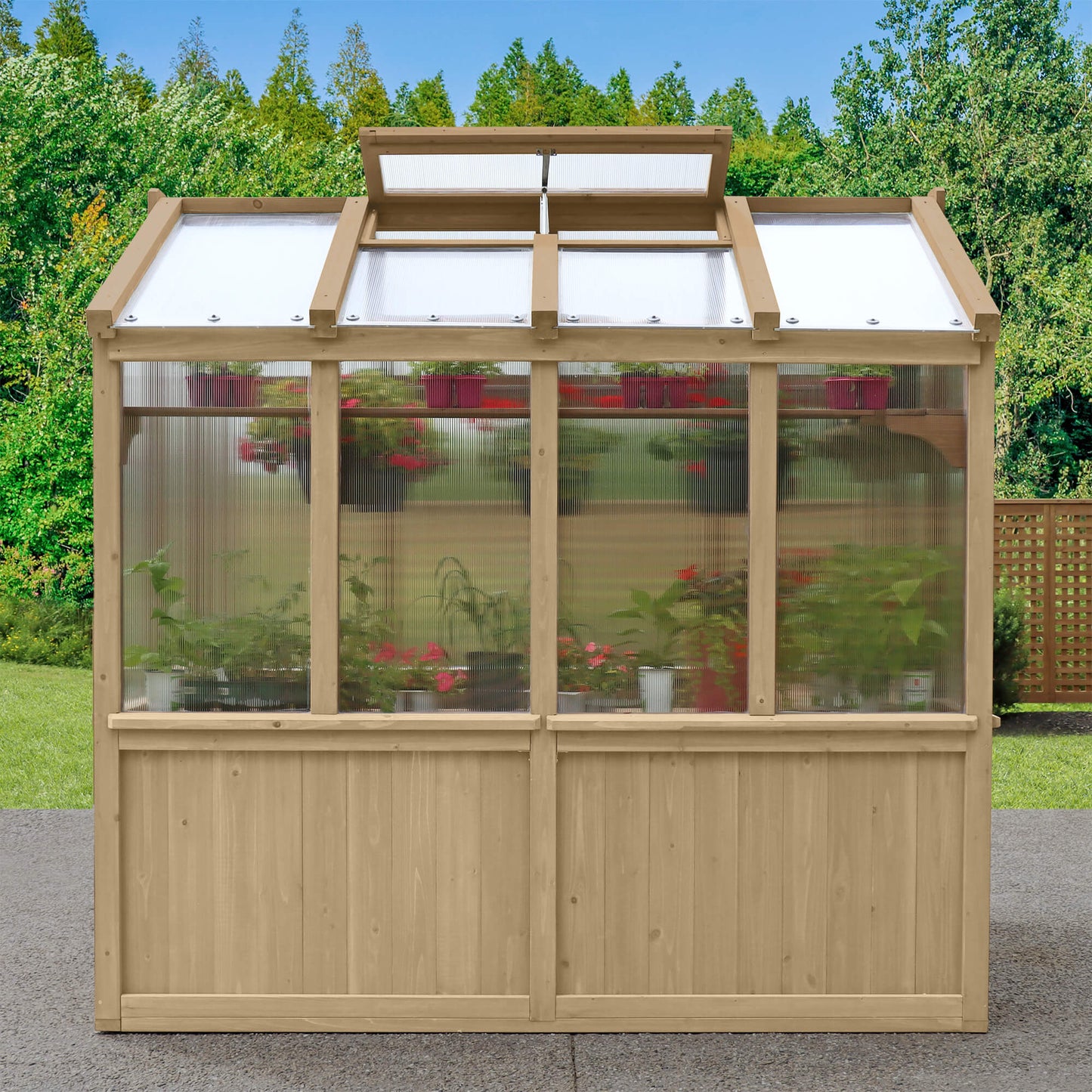 Meridian Wooden Greenhouse 6.7ft x 7.8ft (2m x 2.4m) - SGP Garden Ltd