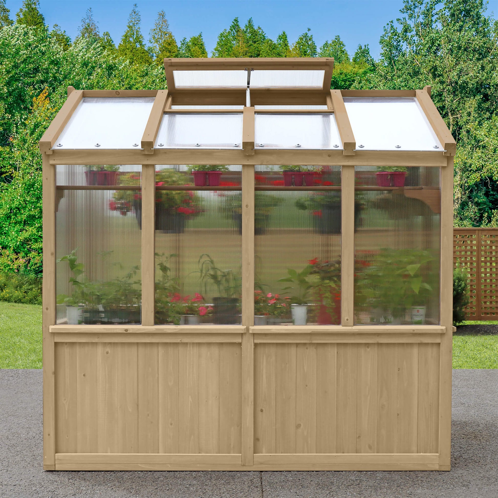 Meridian Wooden Greenhouse 6.7ft x 7.8ft (2m x 2.4m) - SGP Garden Ltd
