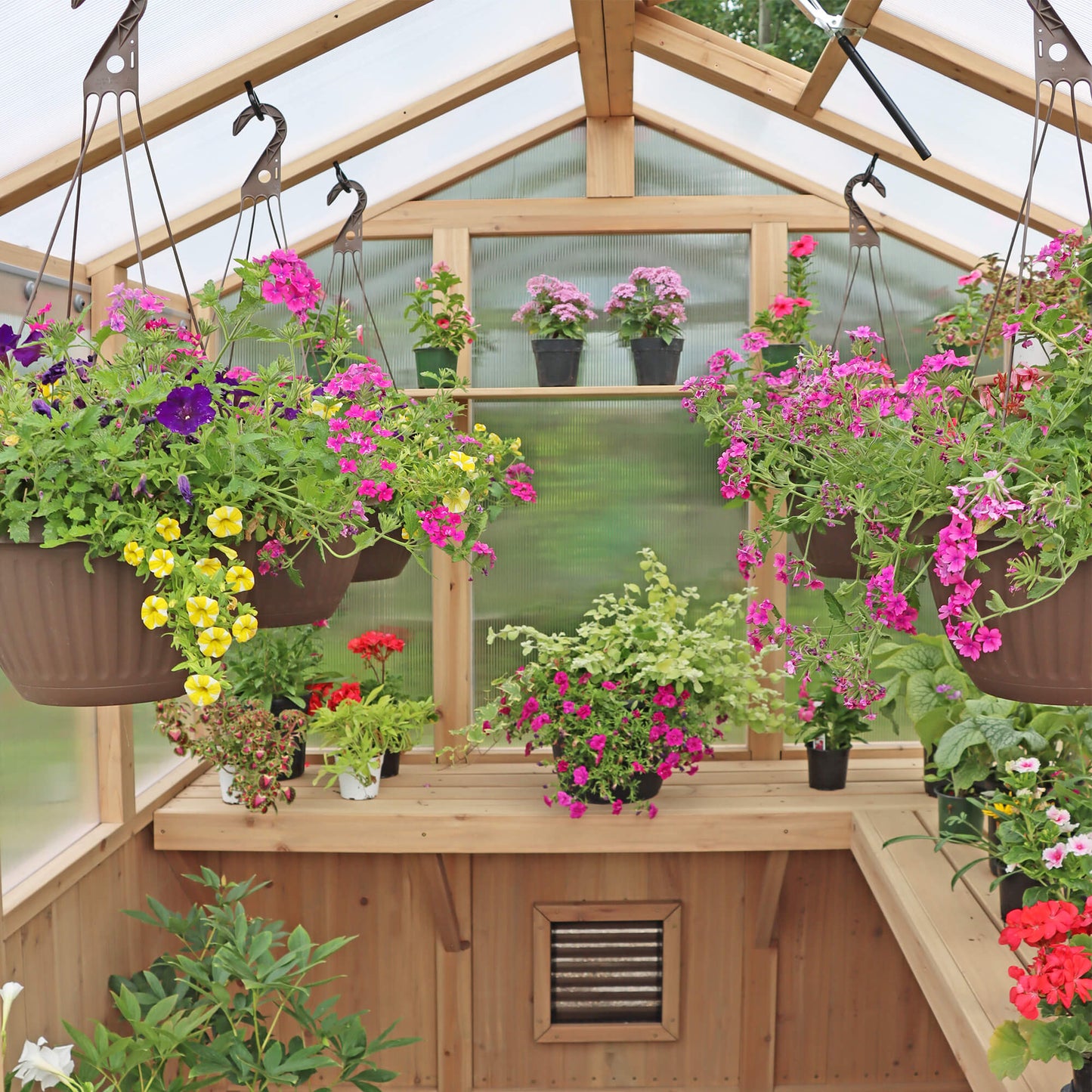 Meridian Wooden Greenhouse 6.7ft x 7.8ft (2m x 2.4m) - SGP Garden Ltd