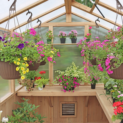 Meridian Wooden Greenhouse 6.7ft x 7.8ft (2m x 2.4m) - SGP Garden Ltd