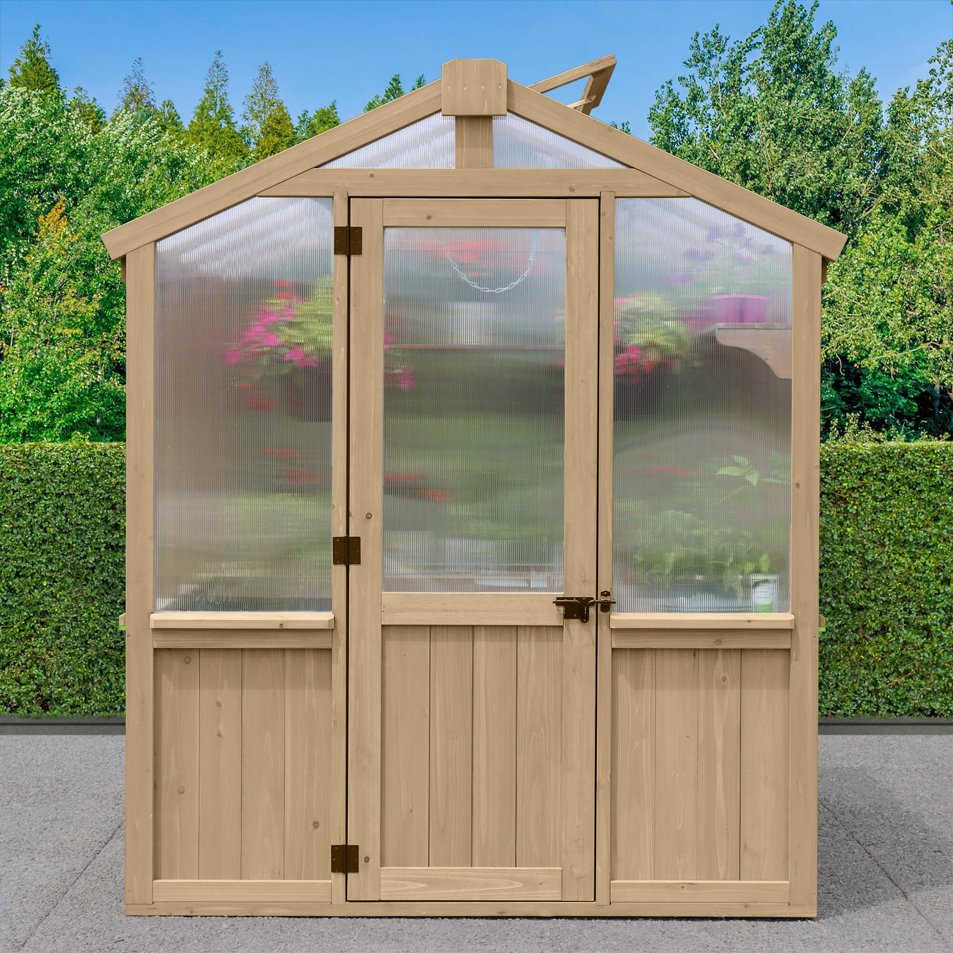 Meridian Wooden Greenhouse 6.7ft x 7.8ft (2m x 2.4m) - SGP Garden Ltd