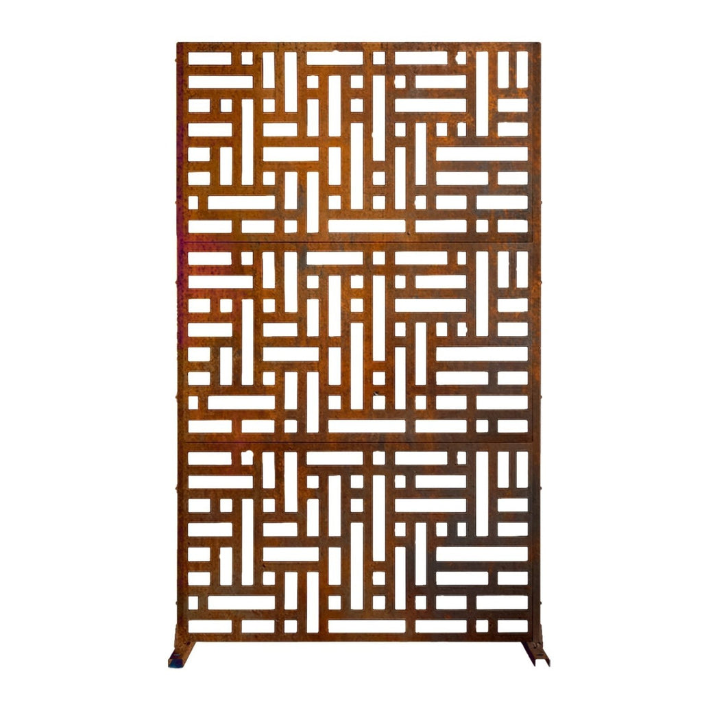 Metal Indoor/Outdoor Privacy Screen 90cm x 180cm - Maze - SGP Garden Ltd