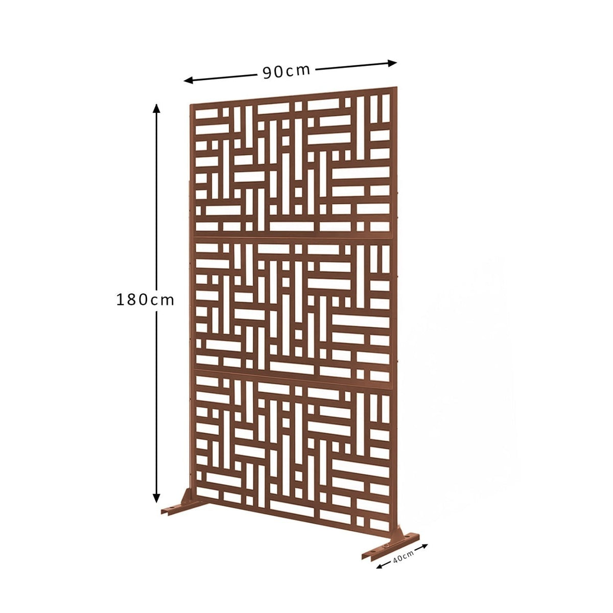 Metal Indoor/Outdoor Privacy Screen 90cm x 180cm - Maze - SGP Garden Ltd